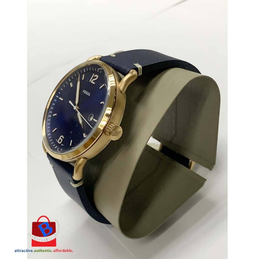 Fs5274 The Commuter Three-Hand Date Blue Leather Watch | FS5274