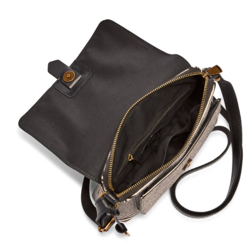 Fossil Kinley Small Crossbody Black Stripe ZB7226080
