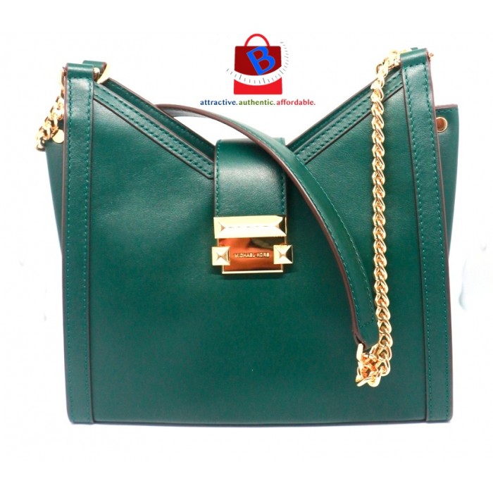whitney small leather shoulder bag