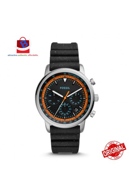 goodwin chronograph black silicone watch