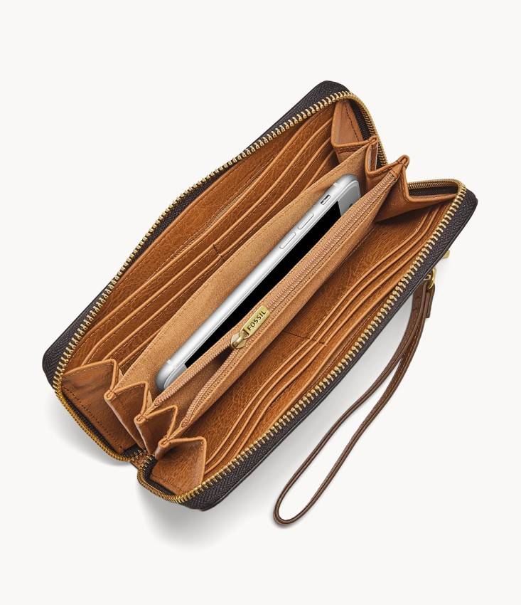 Fossil Women's SL7828080 Logan RFID Zip Around Clutch Wallet's