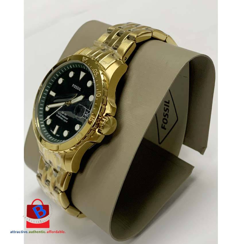 Fossil Women's ES4746 FB-01 Three-Hand Date Gold-Tone Stainless Steel Watch