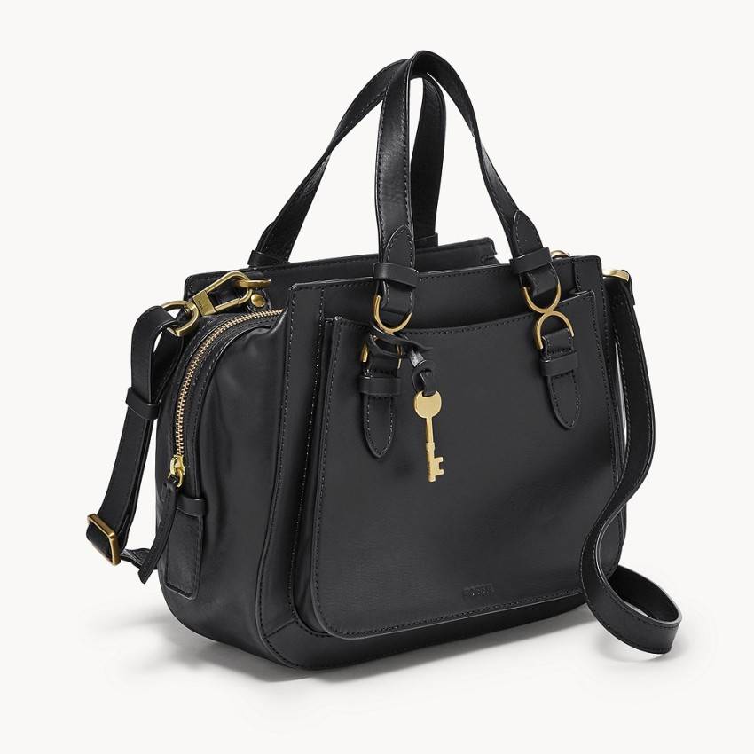 Fossil Handbag Brooke Satchel Black Bag ZB1356001