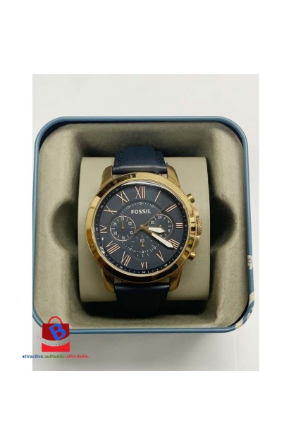 Grant Chronograph Navy Leather Watch | FS4835