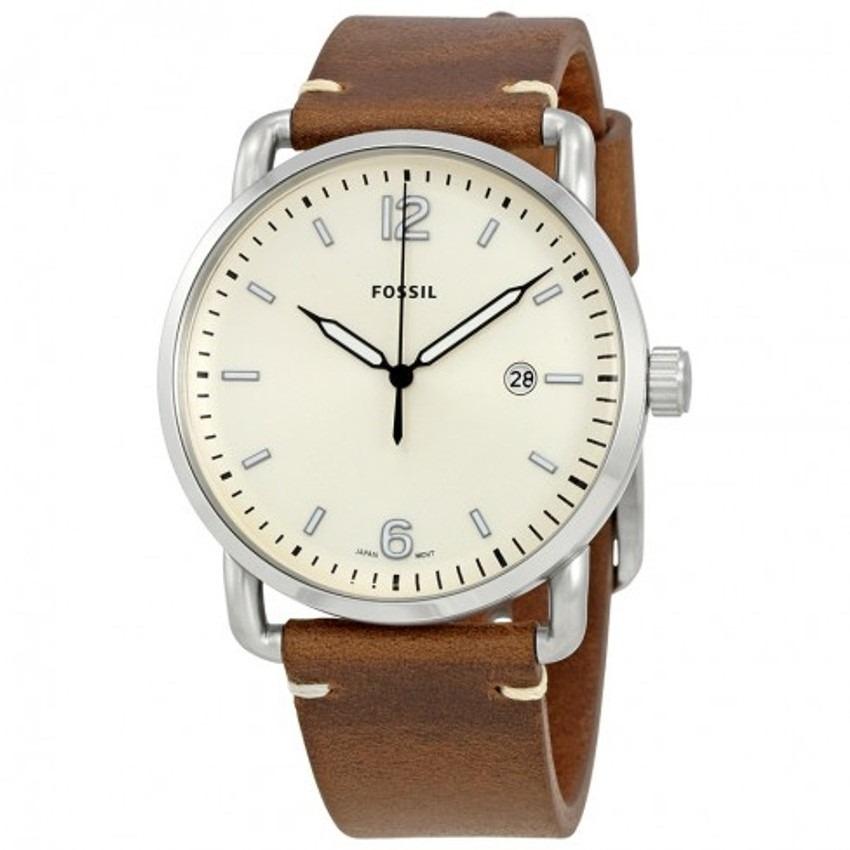 Fossil Fs5275 The Commuter Three Hand Date Brown Leather Men S Watch