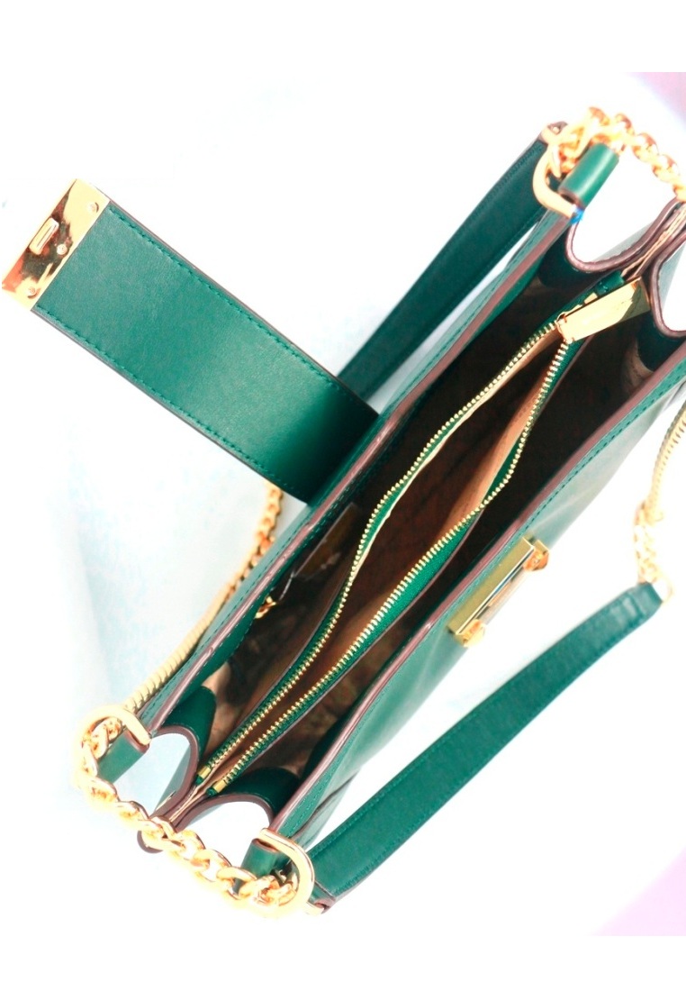 Michael Kors Whitney Small Leather Shoulder Bag Green 30H8GWHE0L305